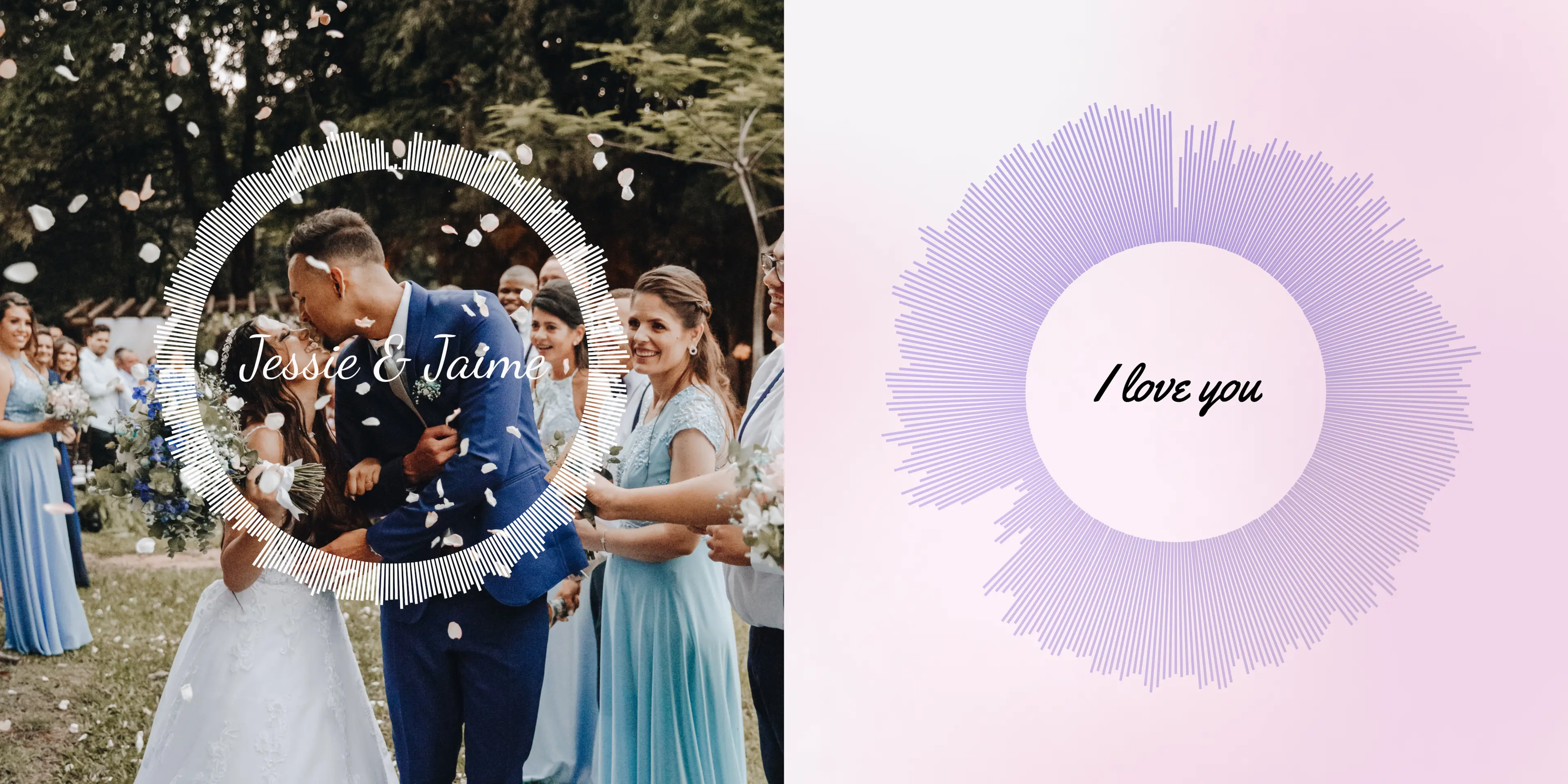 circle sound wave text example