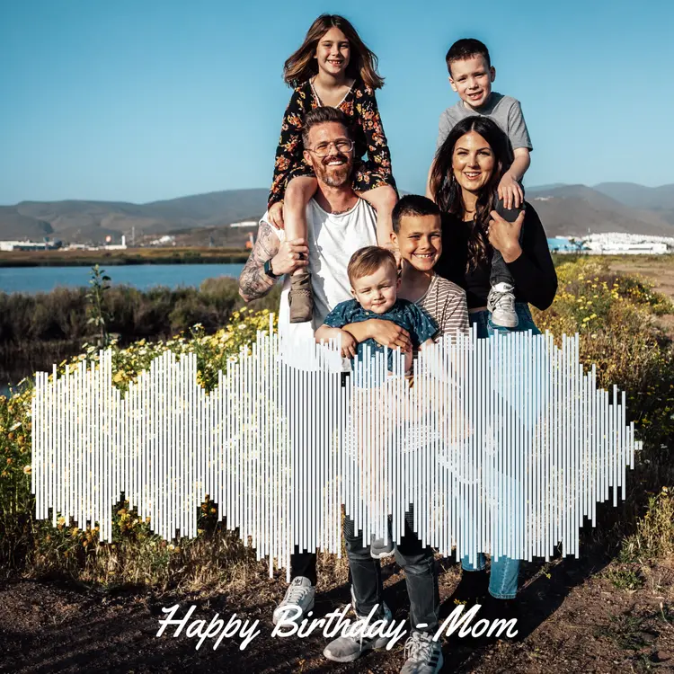 Family Photo Sound Wave Art Gift