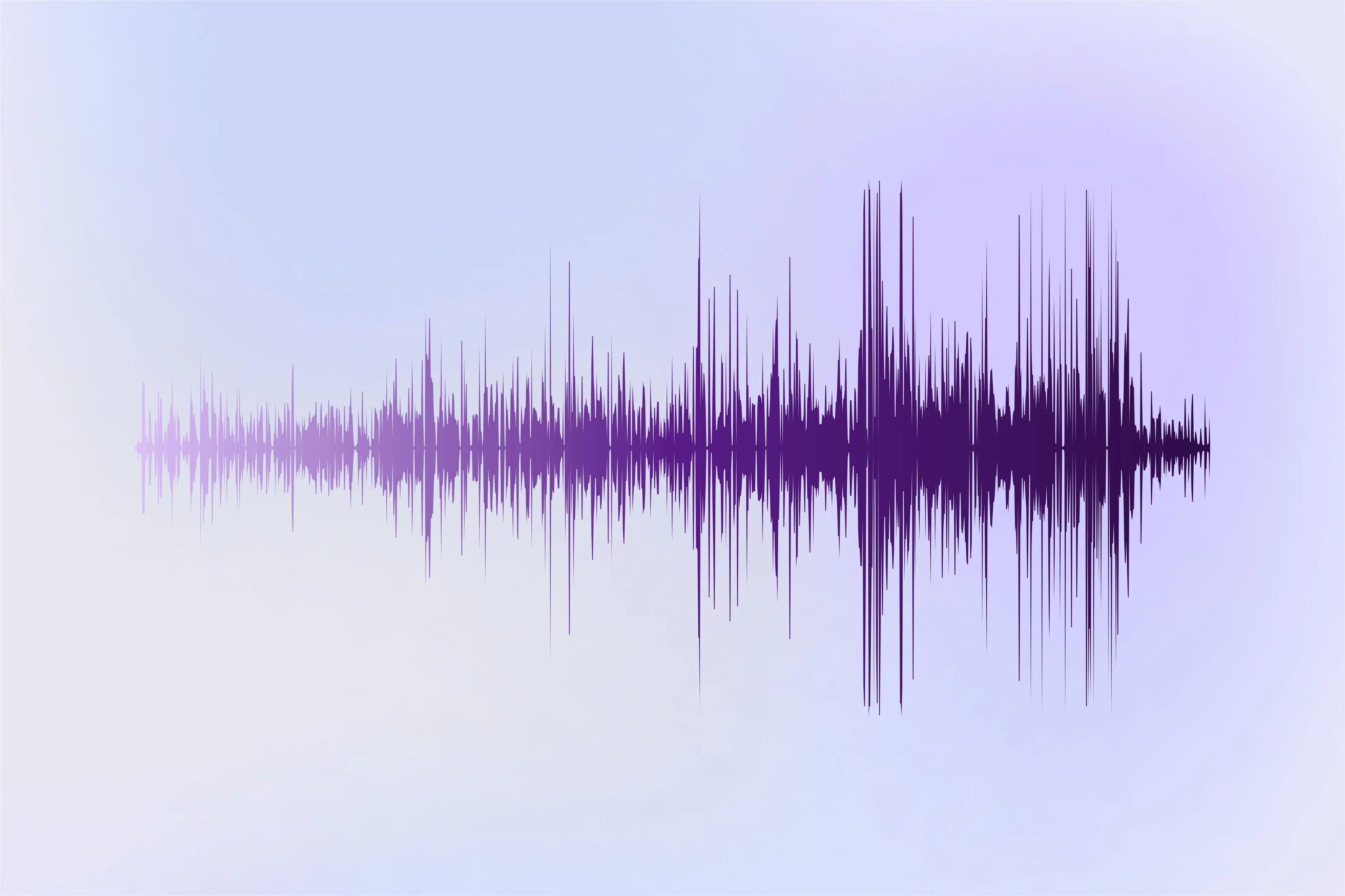 WaveVisual sound wave art template: Amethyst Fade
