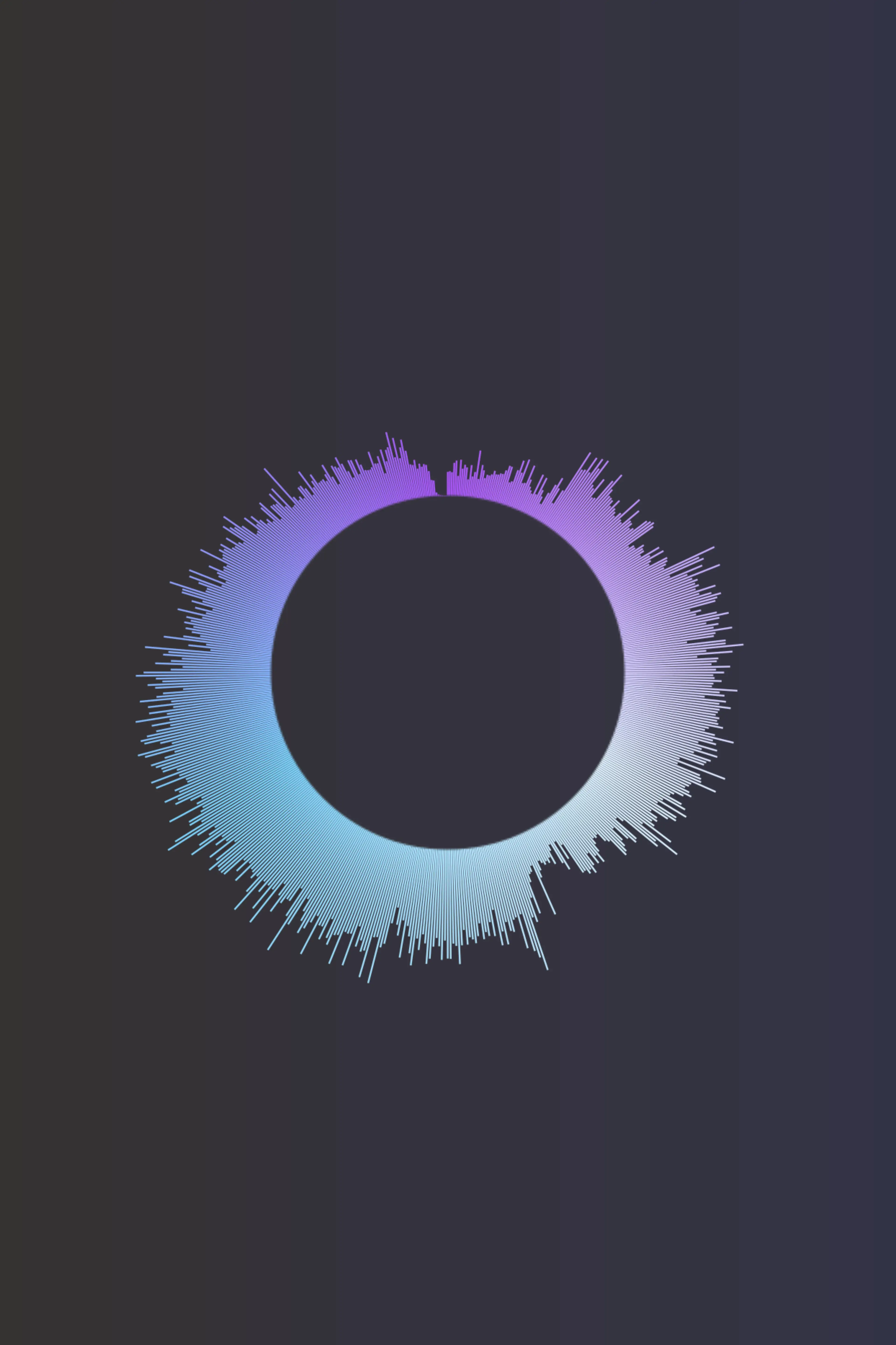 WaveVisual sound wave art template: Black Room Reflection