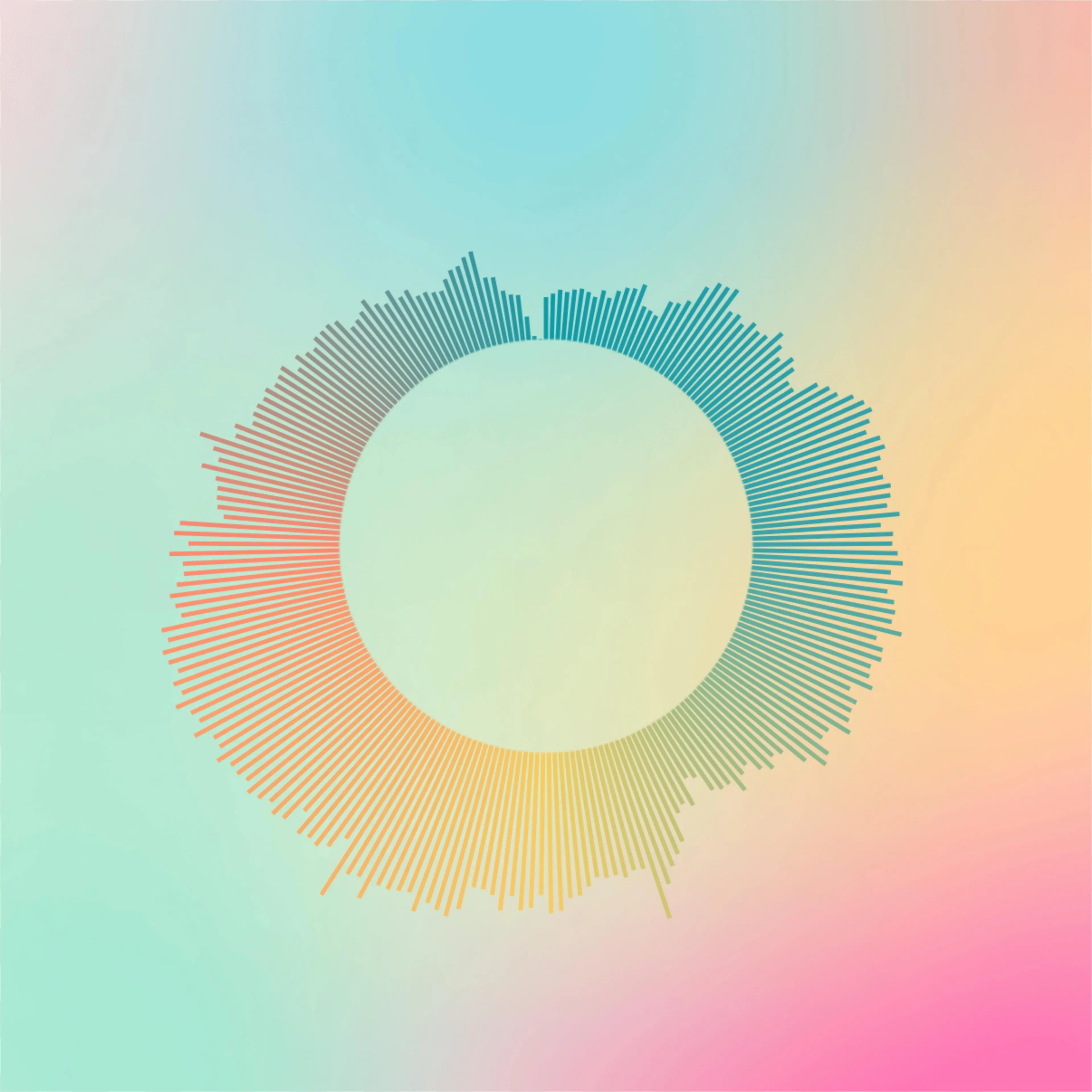 WaveVisual sound wave art template: Forest Walk