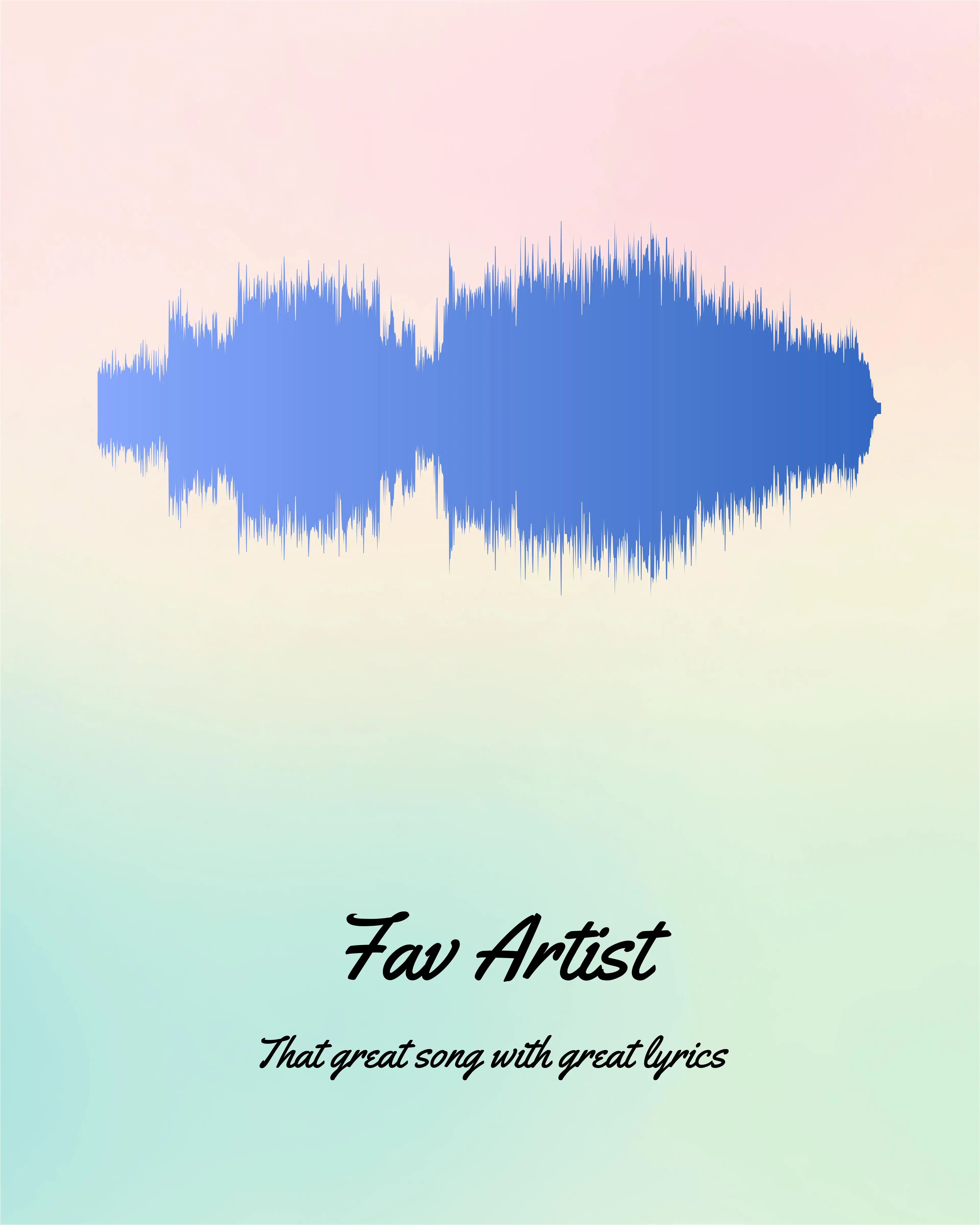 WaveVisual sound wave art template: Hue Horizon