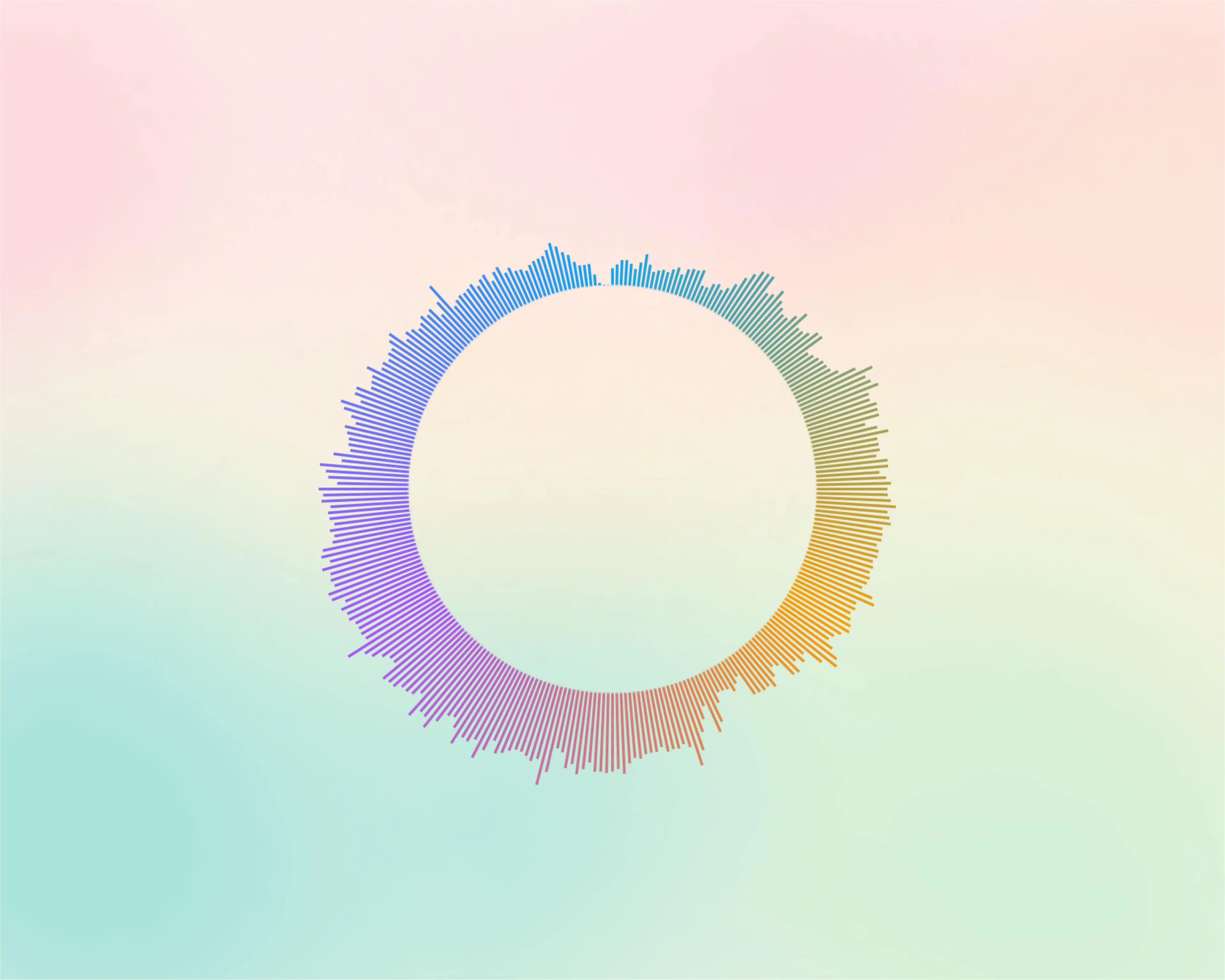 WaveVisual sound wave art template: Pink Sands