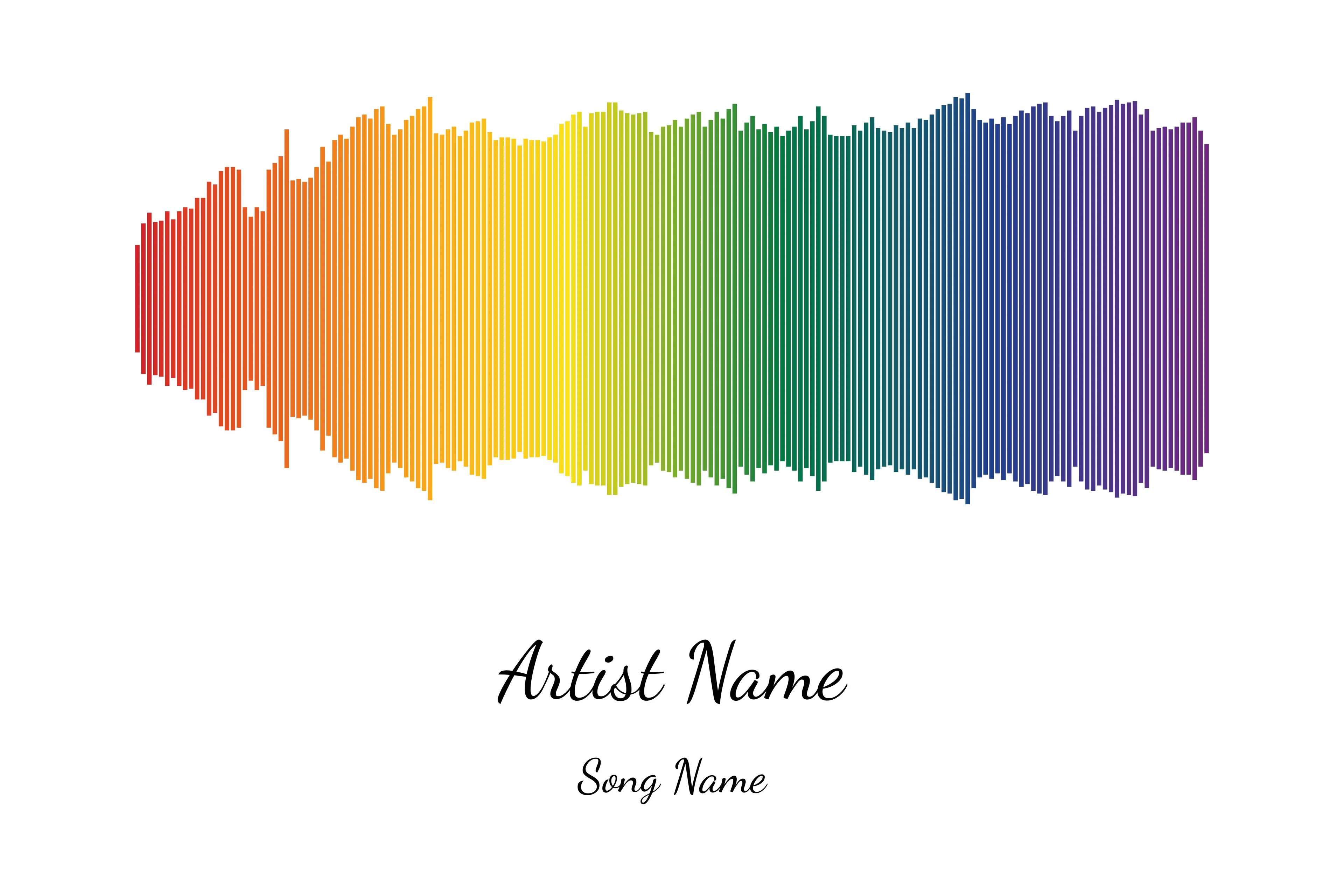 WaveVisual sound wave art template: Pride