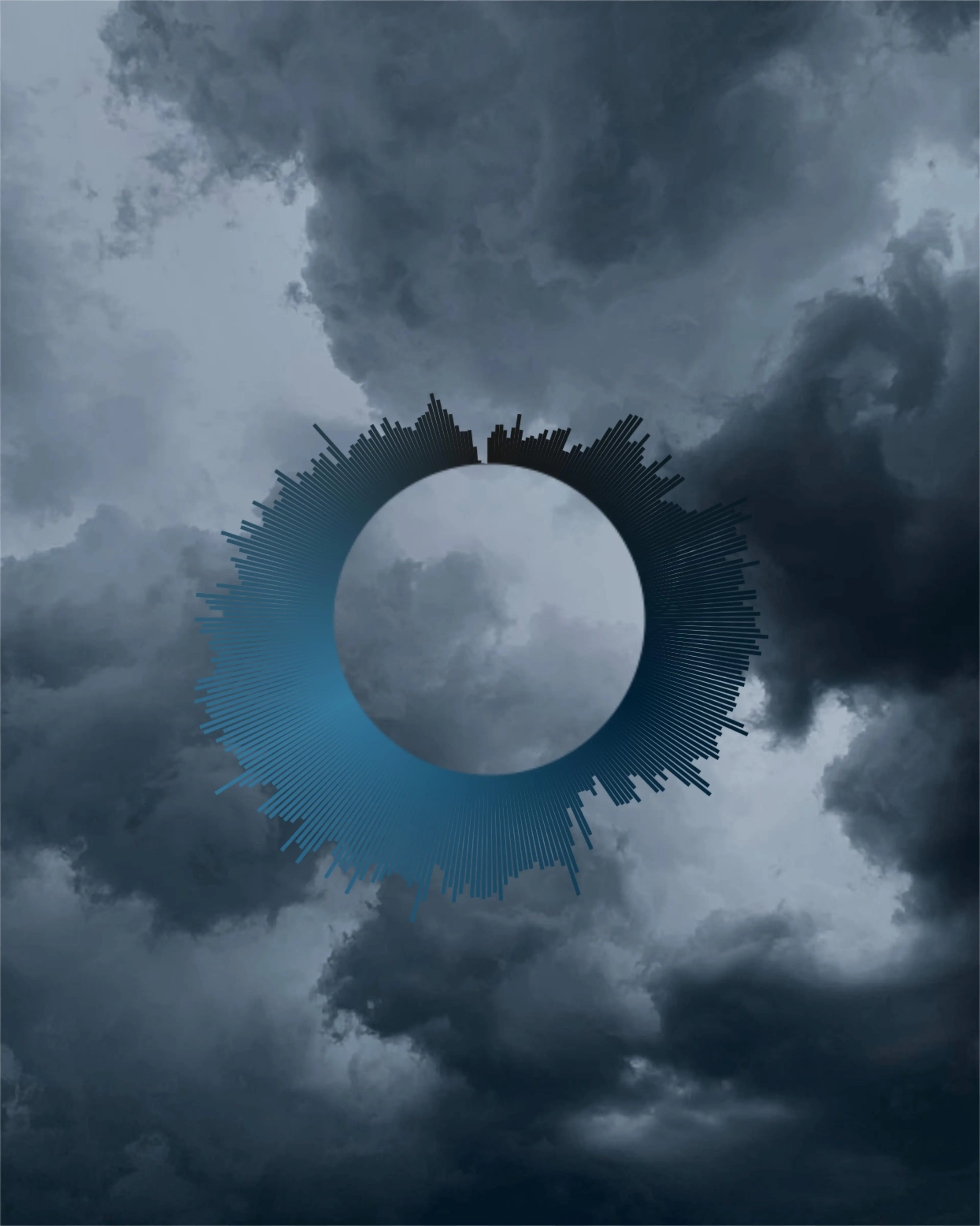 WaveVisual sound wave art template: Storm