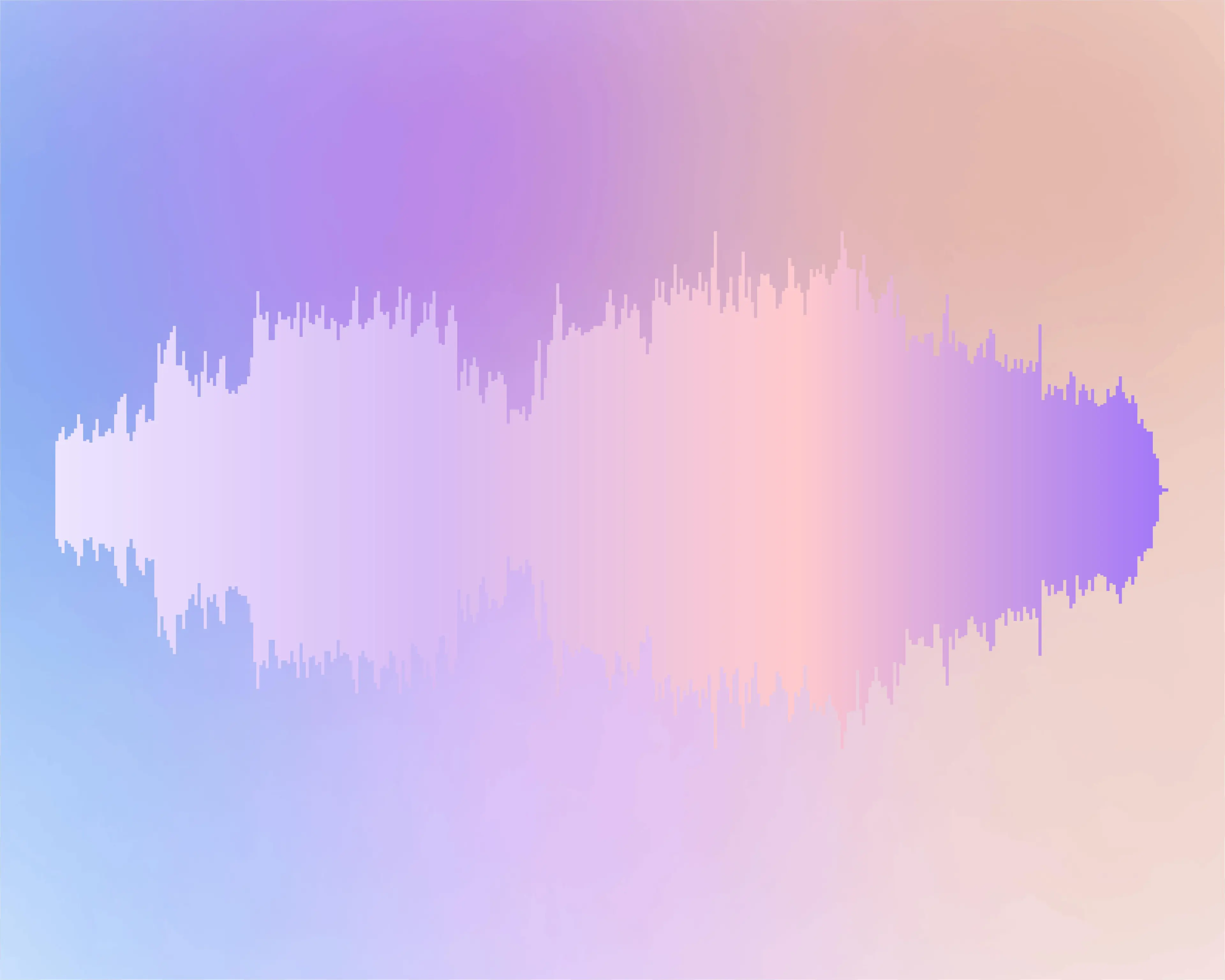 WaveVisual sound wave art template: Sunset Mix