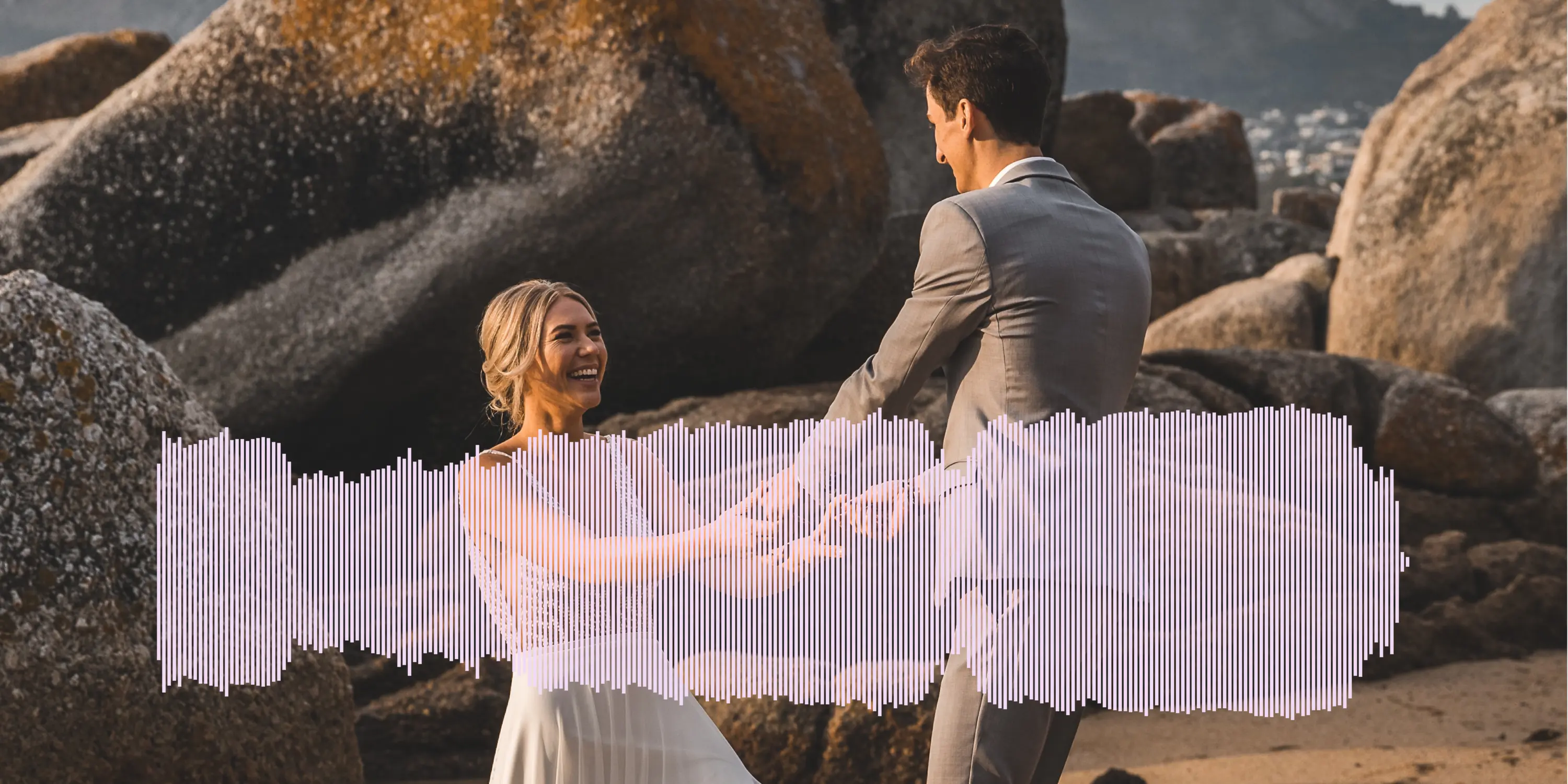 Married couple sound wave artwork