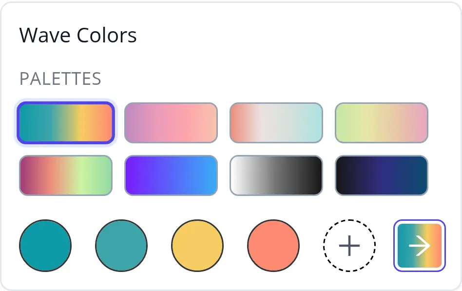 One-click color palettes in Wave Colors
