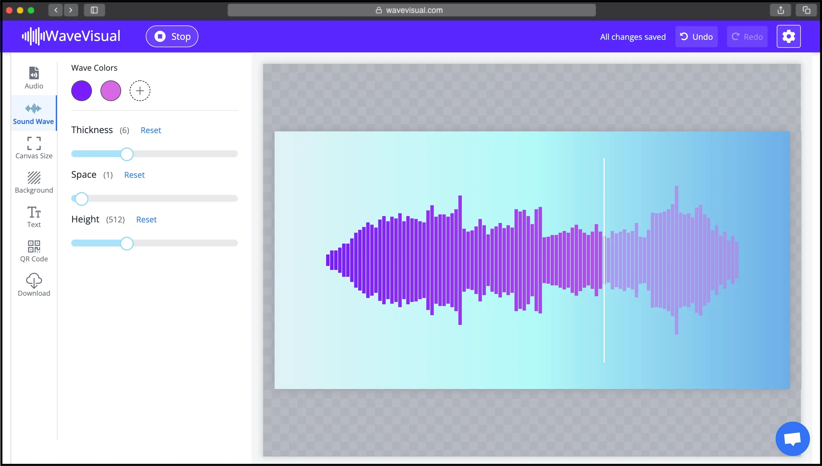 Sound wave play animation
